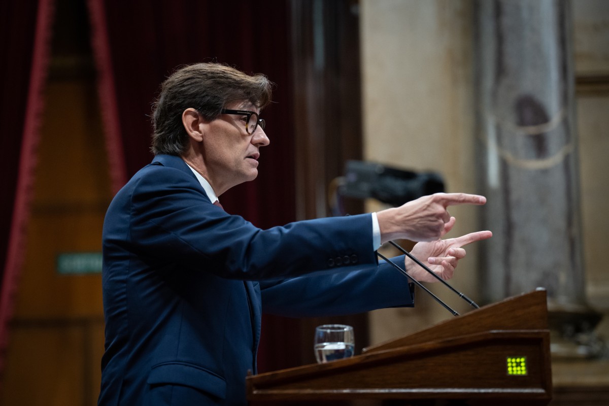 Salvador Illa en el Parlament de Catalunya.