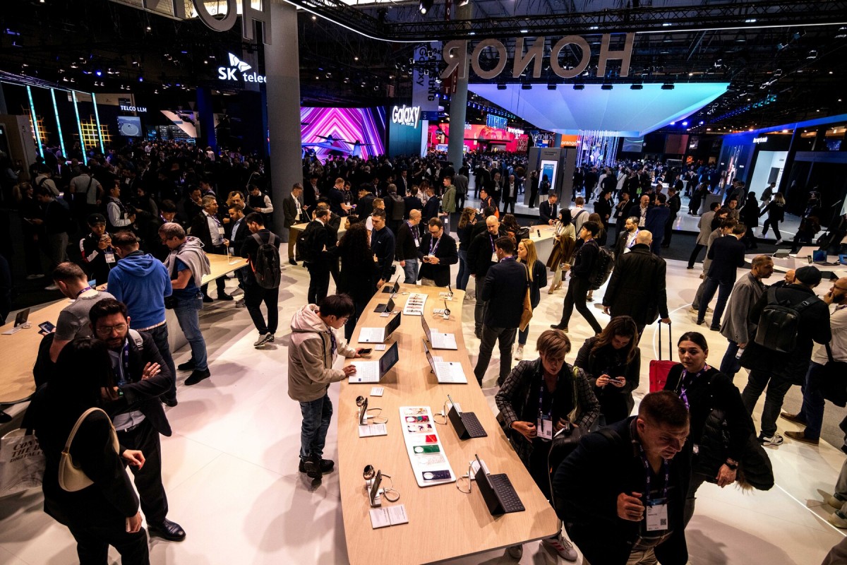 Puesto del Mobile World Congress 2024, celebrado en Barcelona el pasado mes de febrero. | Matthias Oesterle / Zuma Press / ContactoPhoto