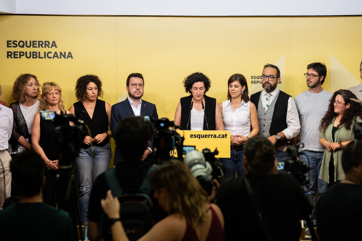 Rueda de prensa de ERC sobre la votación de la militancia sobre el pacto con el PSC.