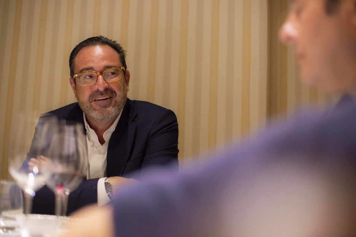 David Madí Cendrós durante la entrevista con Agenda Pública en el restaurante Racó d'en Cesc de Barcelona.