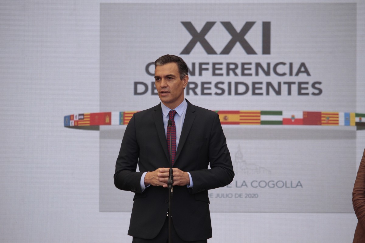 El presidente del Gobierno, Pedro Sánchez, interviene en la XXI Conferencia de Presidentes.