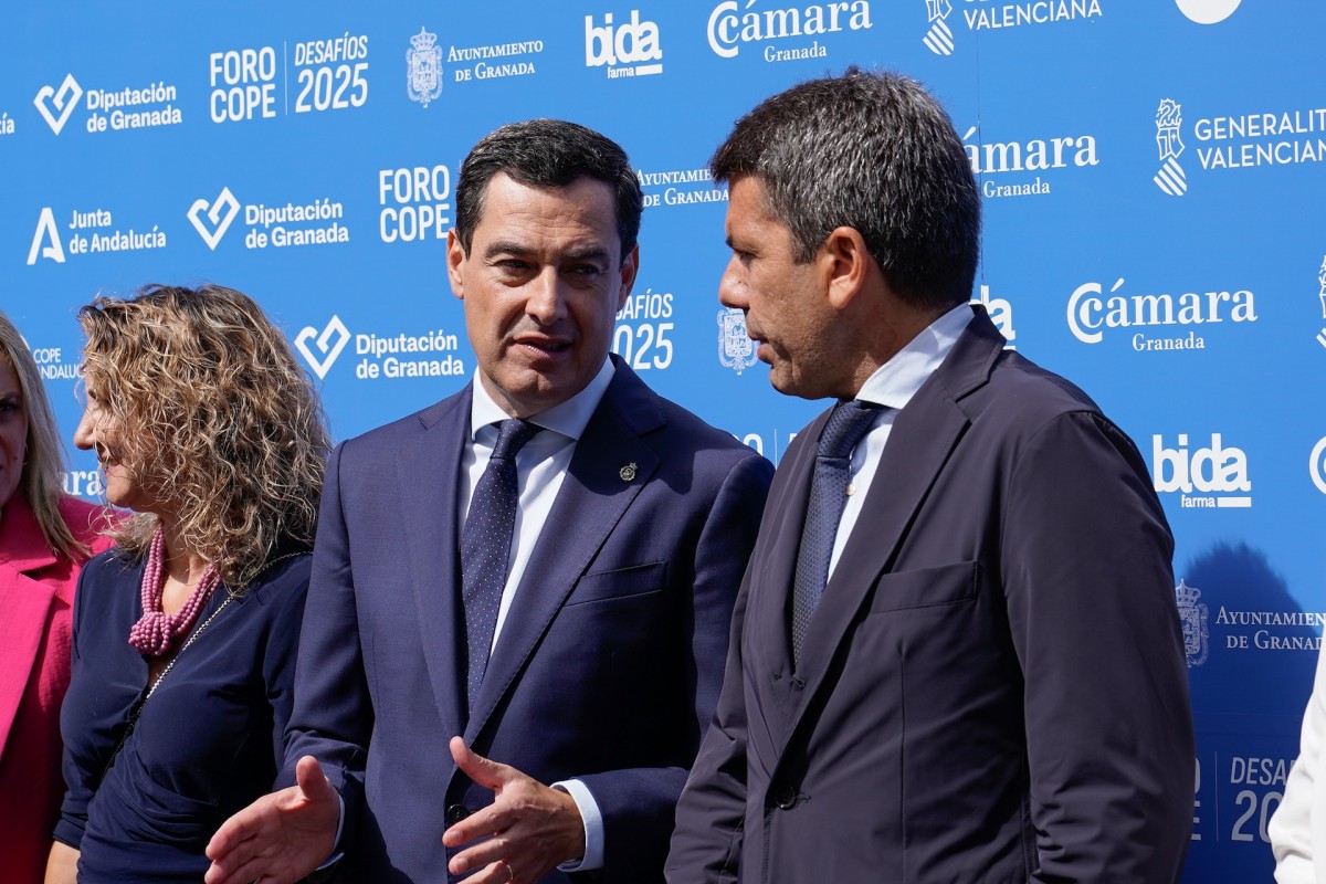 Carlos Mazón, presidente de la Generalitat Valenciana, y Juan Manuel Moreno Bonilla, presidente de la Junta de Andalucía.