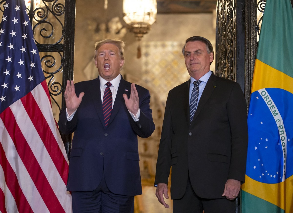 Donald Trump y Jair Bolsonaro se reunen en Mar-a-Lago, resort propiedad del magnate estadounidense en Florida.