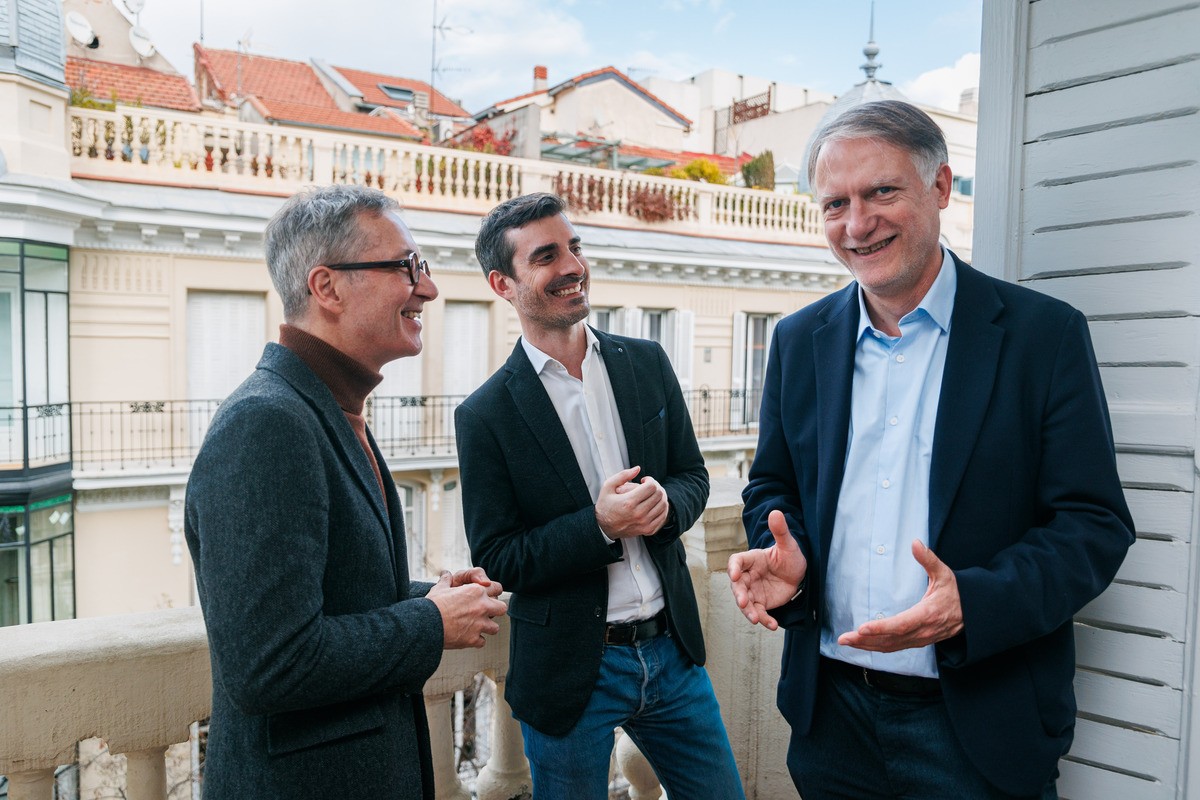 José María Lassalle, Pablo Simón y Jean-Yves Dormagen en Madrid.