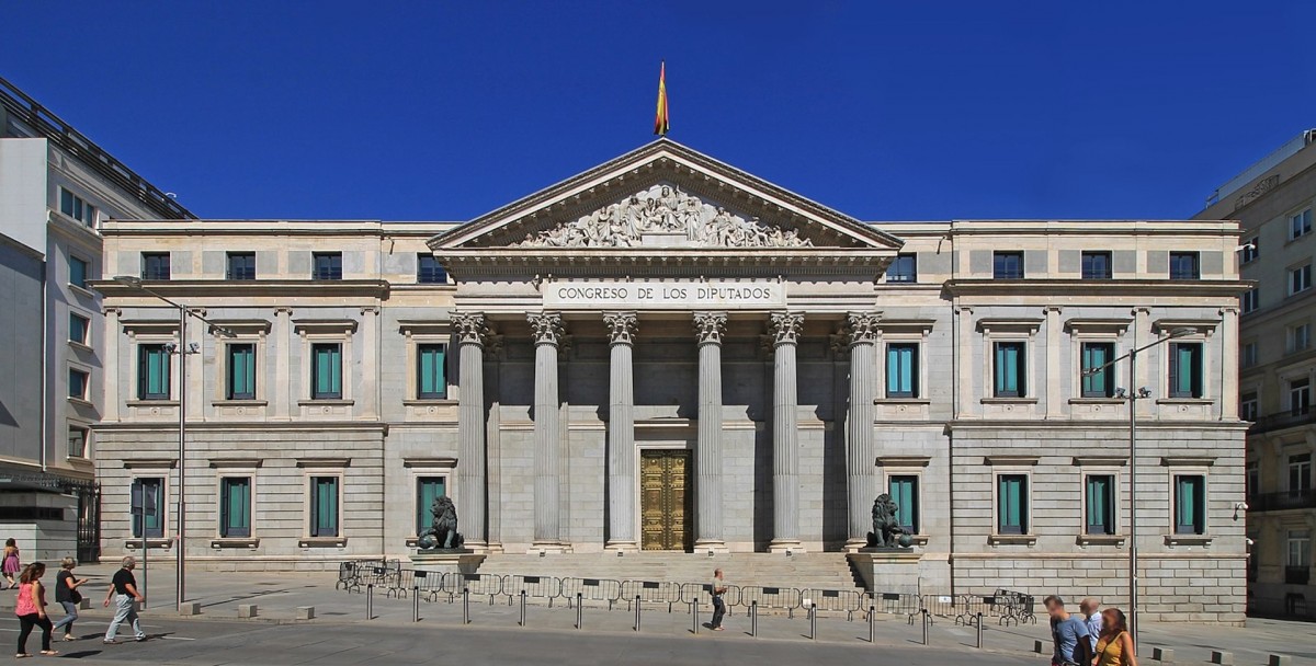 Fachada del Congreso de los Diputados.