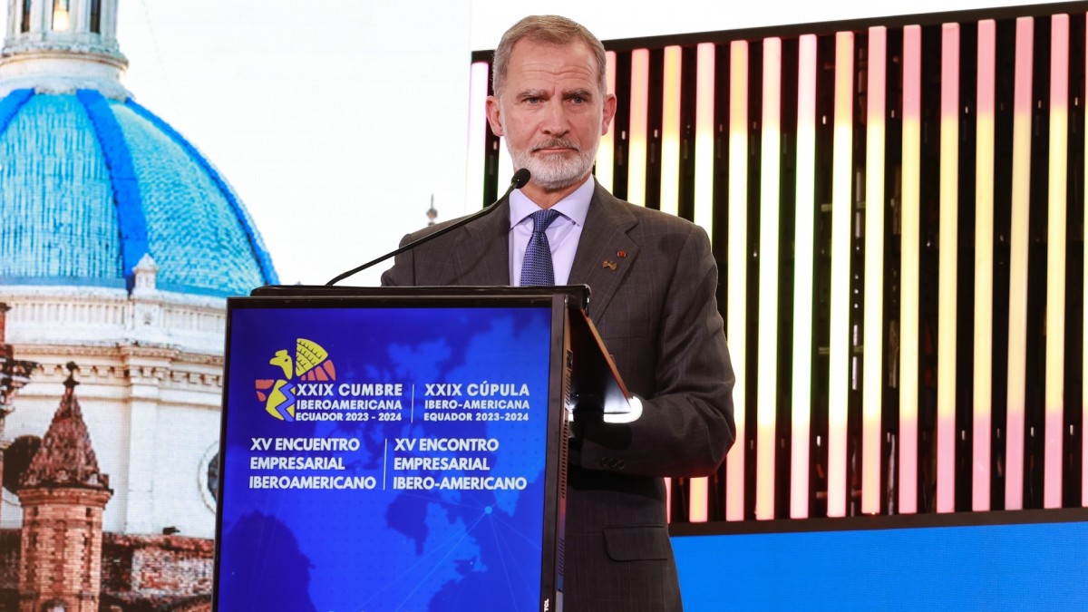 El Rey Felipe VI durante el XV Encuentro Empresarial Iberoamericano.
