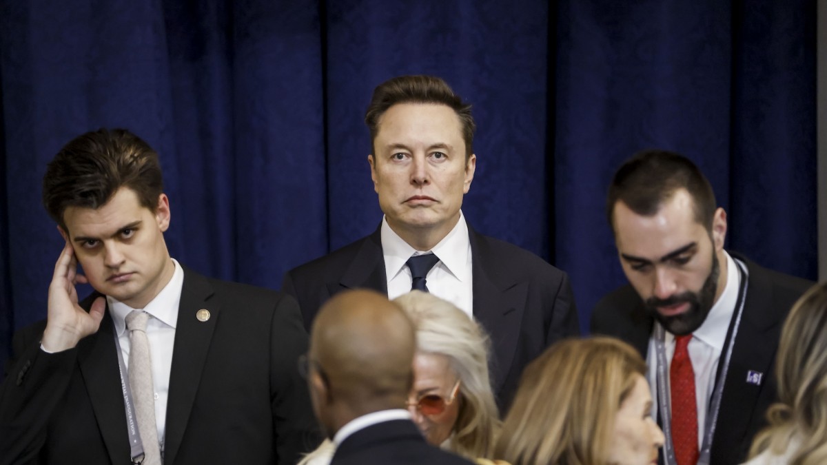 Elon Musk durante la toma de posesión de Donald Trump.