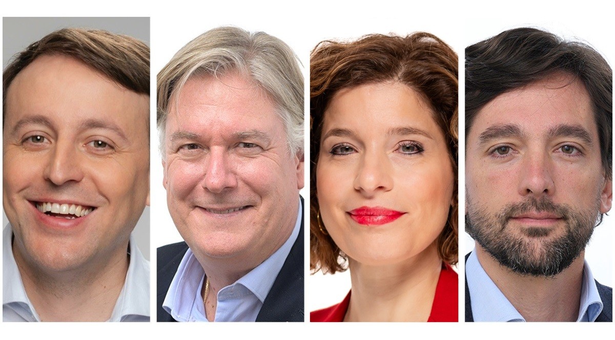 De izquierda a derecha: Javi López (PSC), Antonio López-Istúriz (PP), Hana Jalloul (PSOE) y Adrian Vázquez (PP).