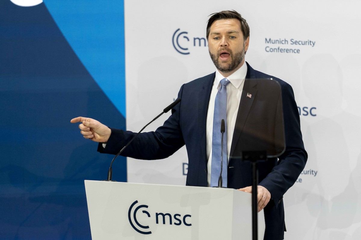 El vicepresidente estadounidense Vance en la Conferencia de Seguridad de Múnich.