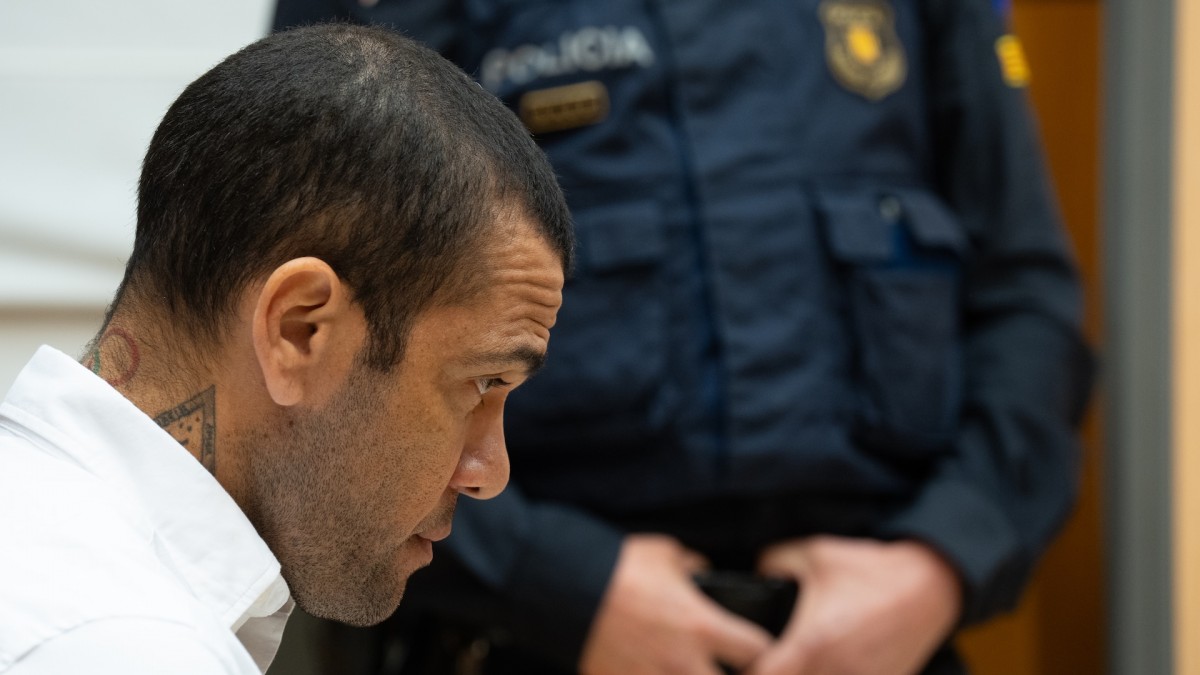 El exfutbolista Dani Alves durante el juicio en la Audiencia de Barcelona.