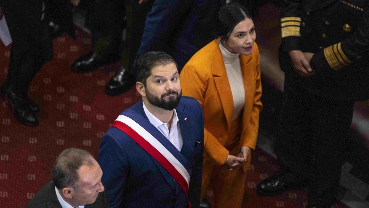 El presidente de Chile Gabriel Boric a su llegada al discurso del estado de la nación el pasado junio.