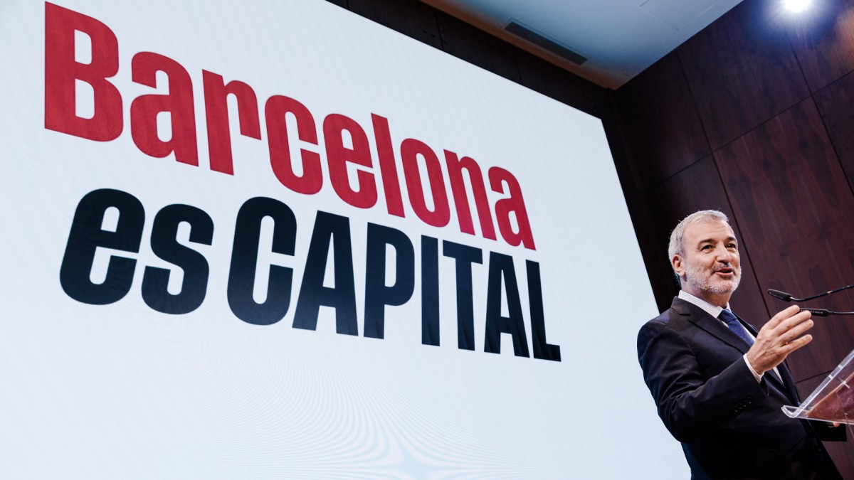 El alcalde de Barcelona durante su intervención en el Thyssen este lunes.