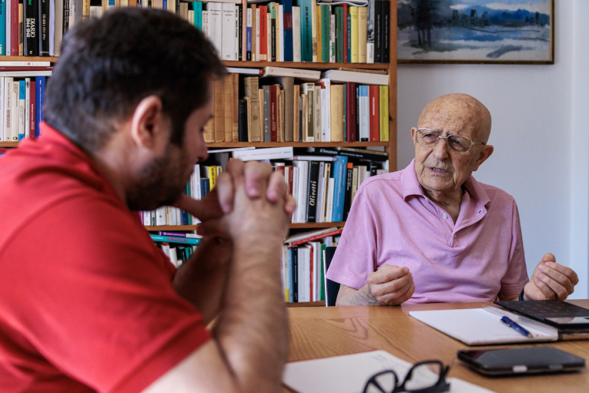 Cassese con Marc López Plana en Roma.