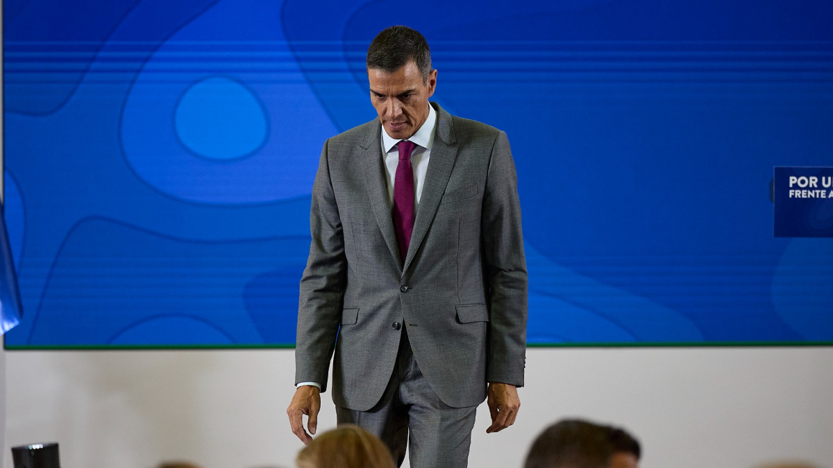 Pedro Sánchez durante el acto del pacto de Estado ante la emergencia climática.