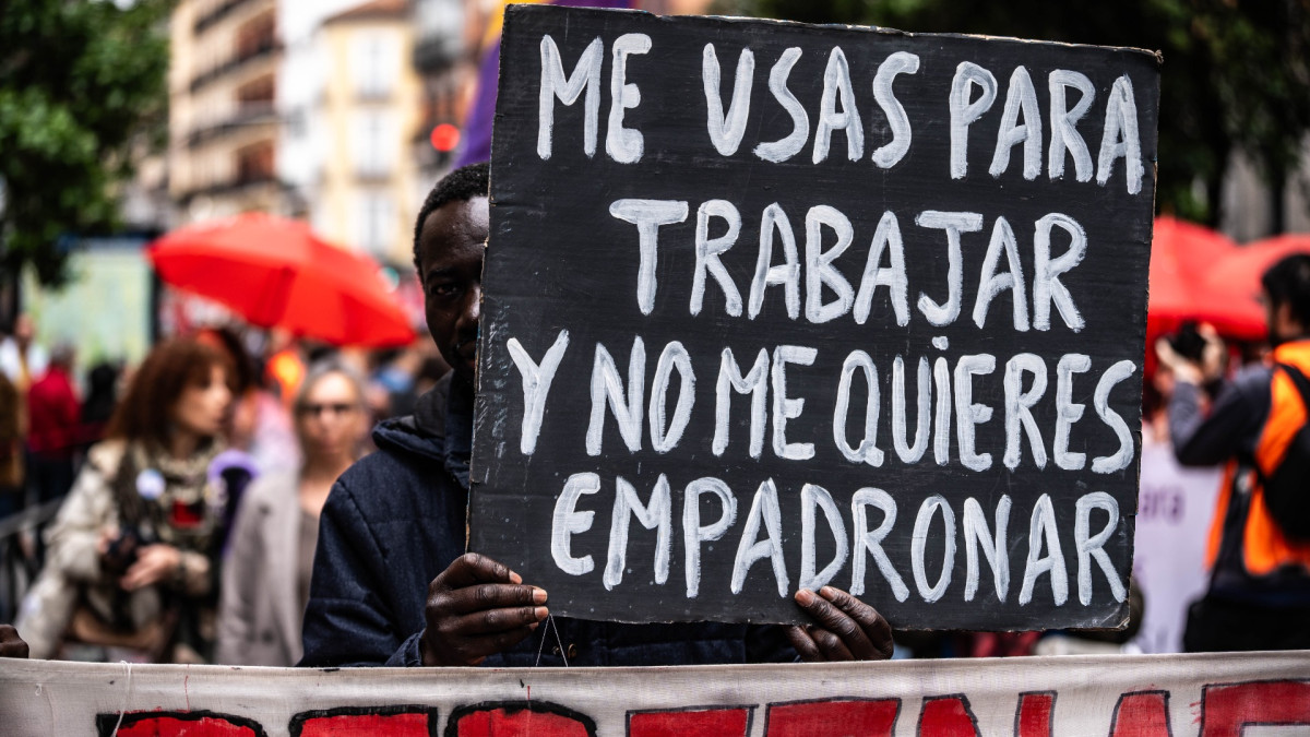 Manifestación por el Día Internacional de los Trabajadores.