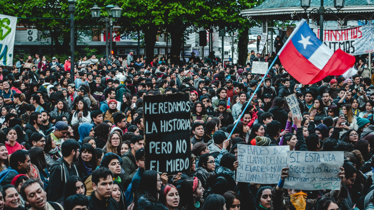 Protestas en Chile durante el año 2019.