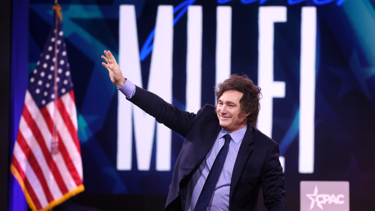 Javier Milei durante su ponencia en un evento conservador en EE. UU.
