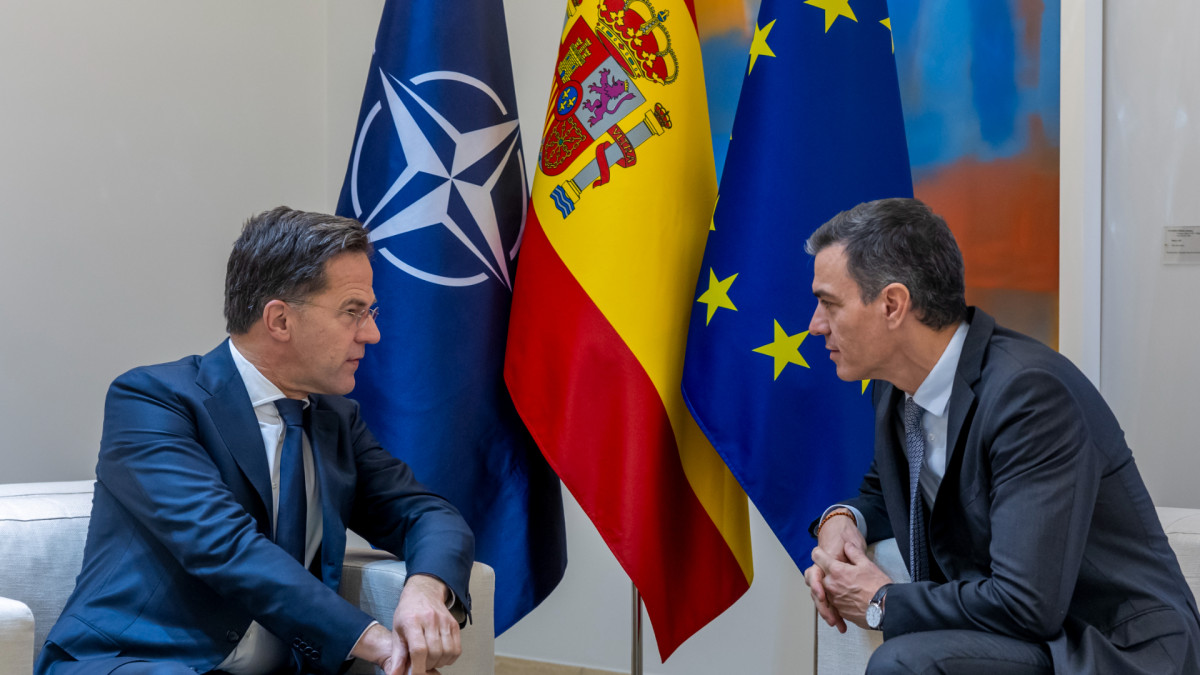 Mark Rutte y Pedro Sánchez en un encuentro en Moncloa el pasado enero.