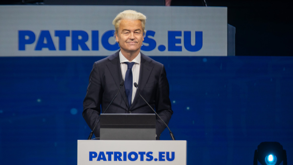 Geert Wilders en el evento del Patriots Europe en Madrid.