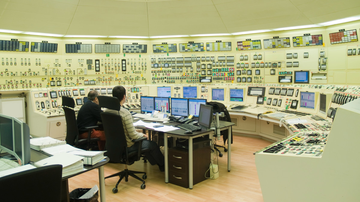 Sala de control de la central nuclear española Vandellós II.