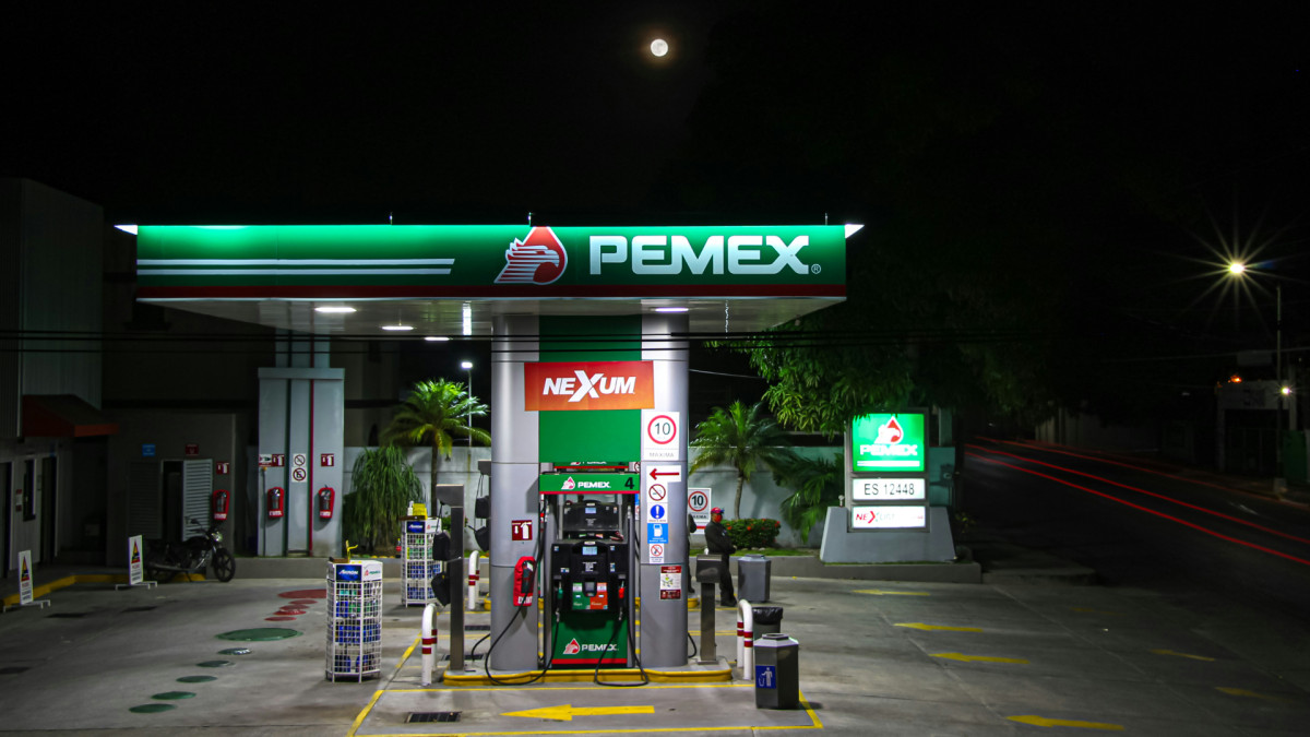 Gasolinera de la empresa pública mexicana Pemex.