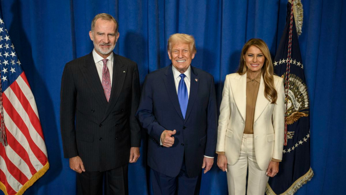 King Felipe VI with Donald and Melania Trump during the last UN Assembly.