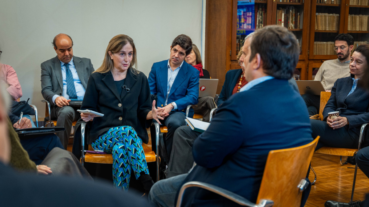 Dolors Camats durante la sesión de 'European Bridges' el pasado 17 de noviembre.