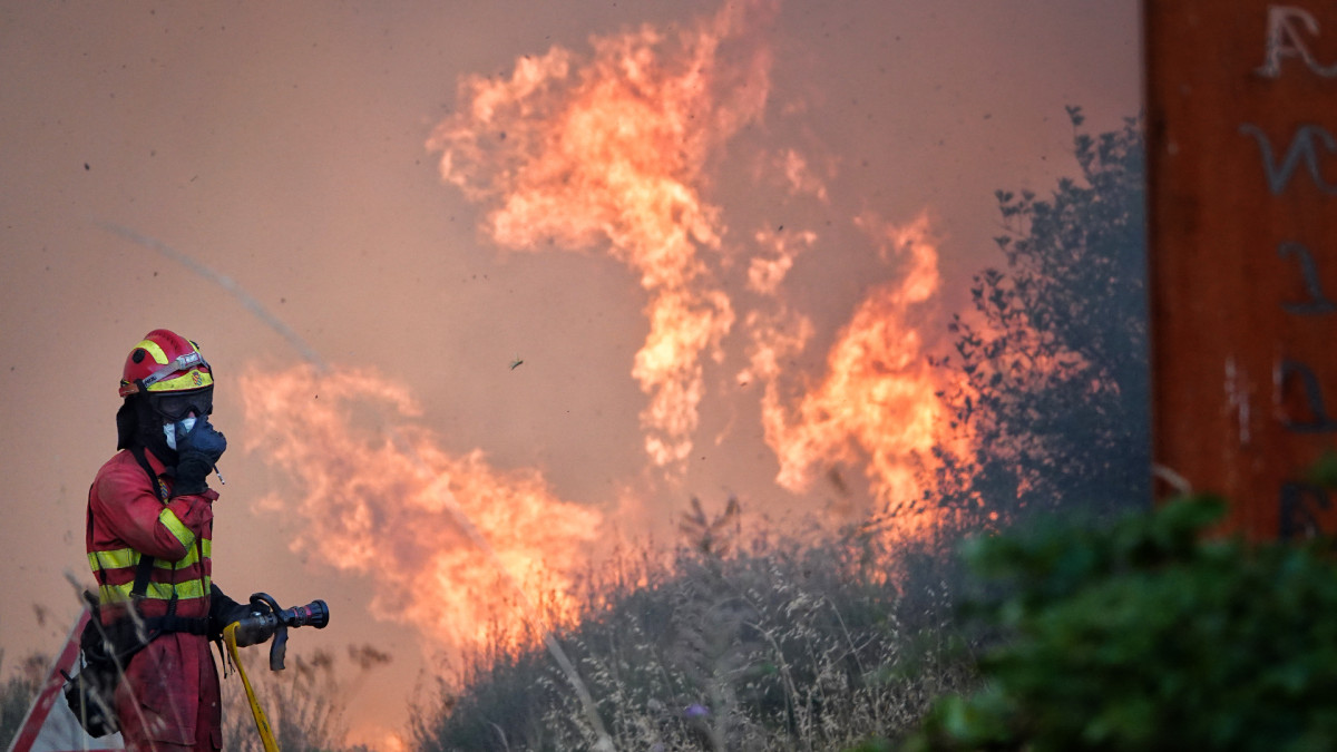 Bombero trabajando durante los incendios forestales del pasado verano en Castilla y León.