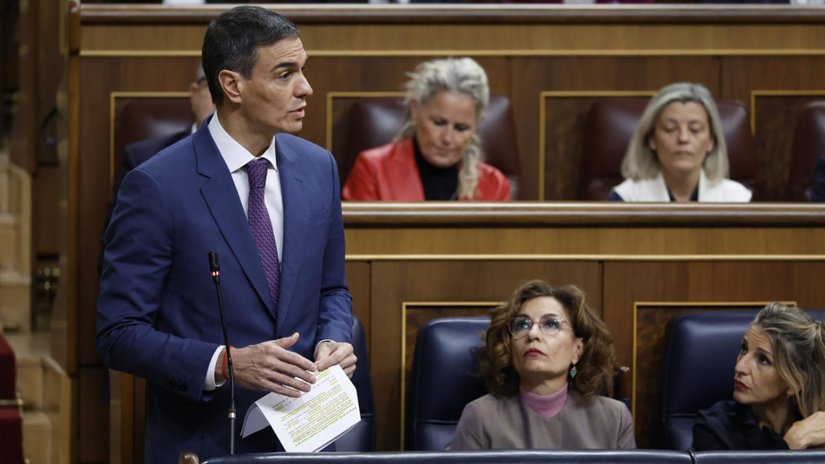El presidente del Gobierno, Pedro Sánchez, durante la sesión de control del pasado 26 de noviembre.