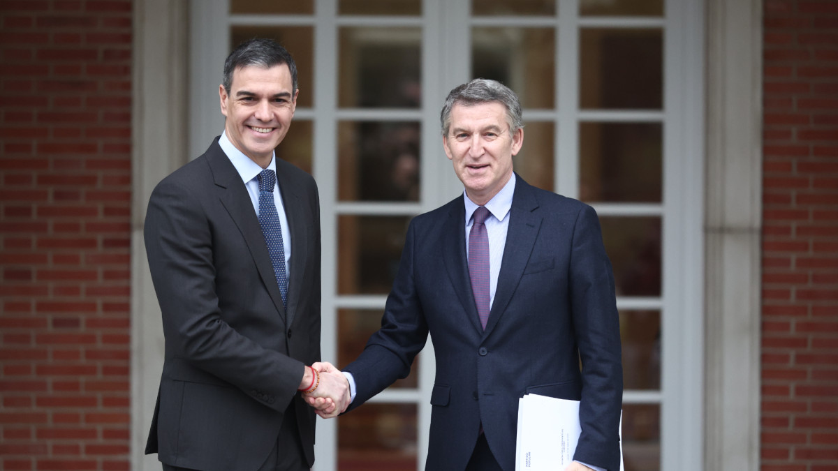 Pedro Sánchez recibió a Alberto Núñez Feijóo en Moncloa el pasado mes de marzo. | Eduardo Parra / Europa Press / ContactoPhoto
