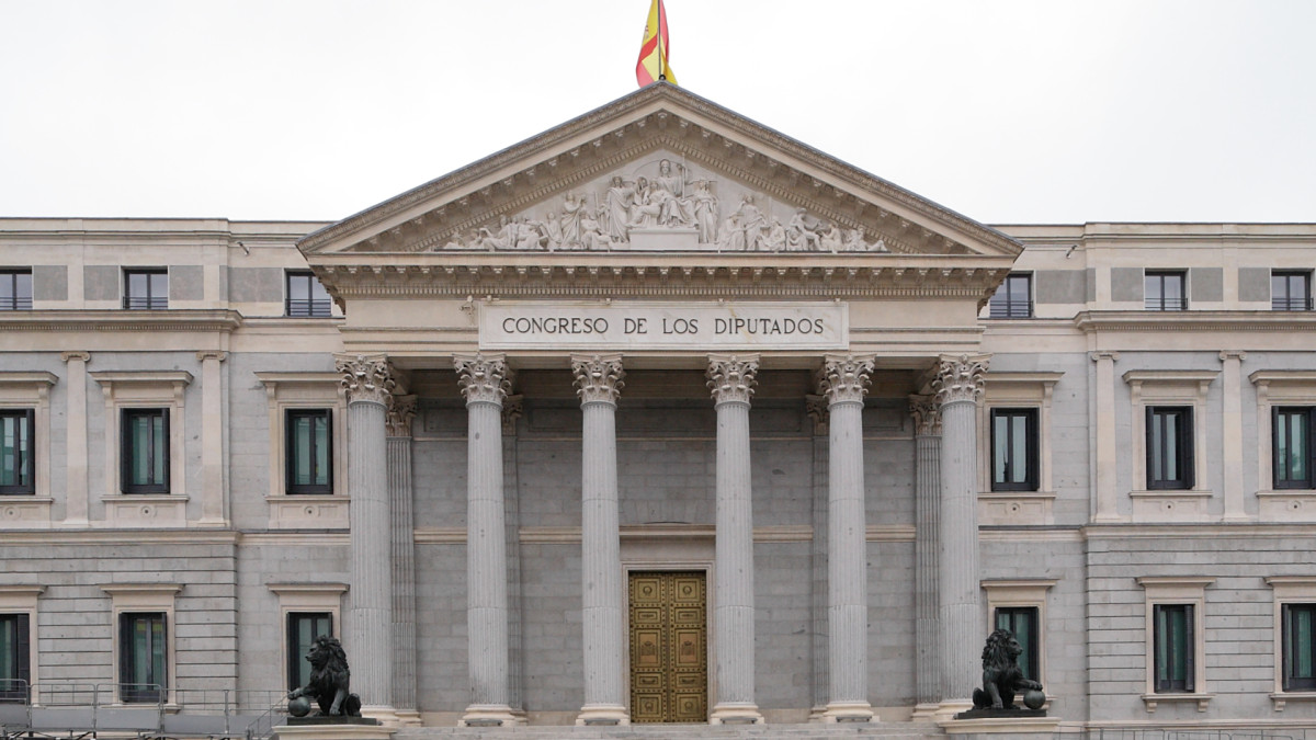 Exterior del Congreso de los Diputados.