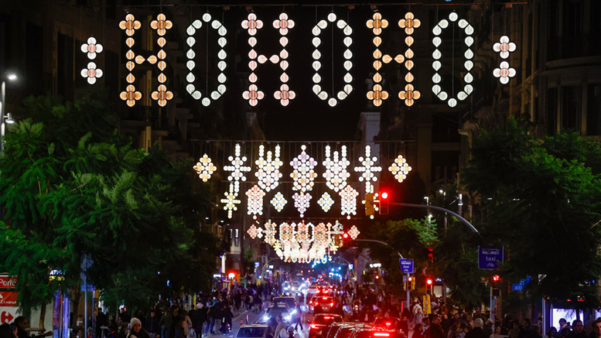 Encendido de las luces de Navidad en Barcelona.