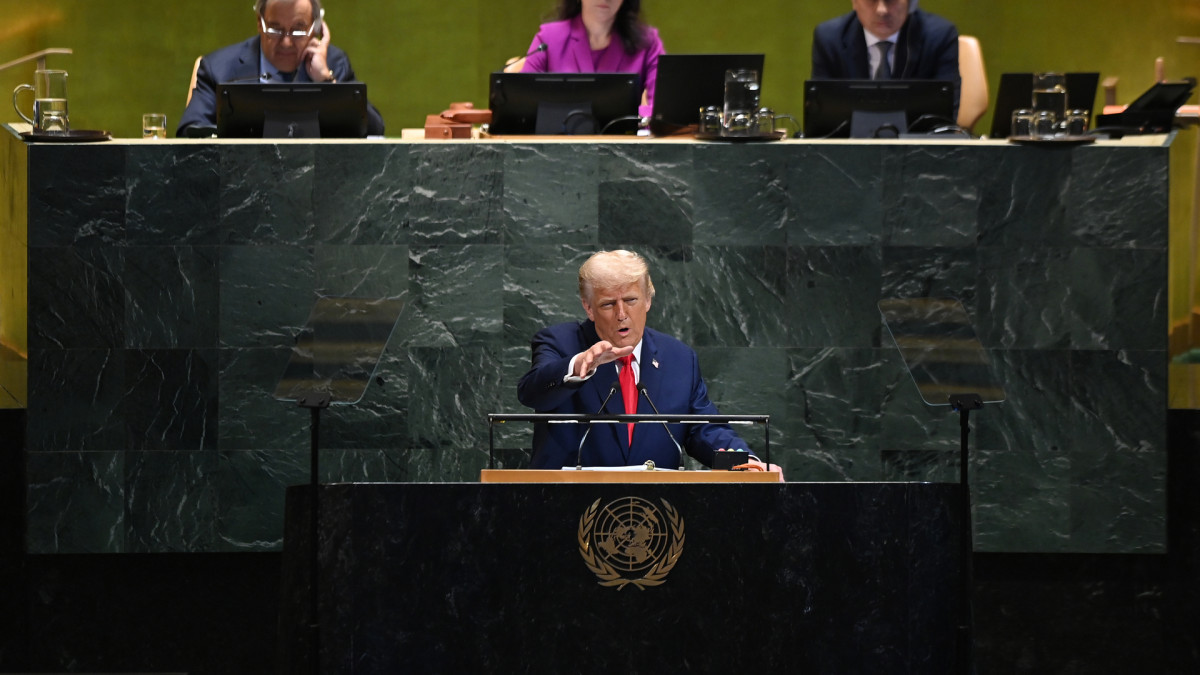 El presidente de Estados Unidos, Donald Trump, interviene en la 80.ª sesión de la Asamblea General de las Naciones Unidas el pasado mes de septiembre.