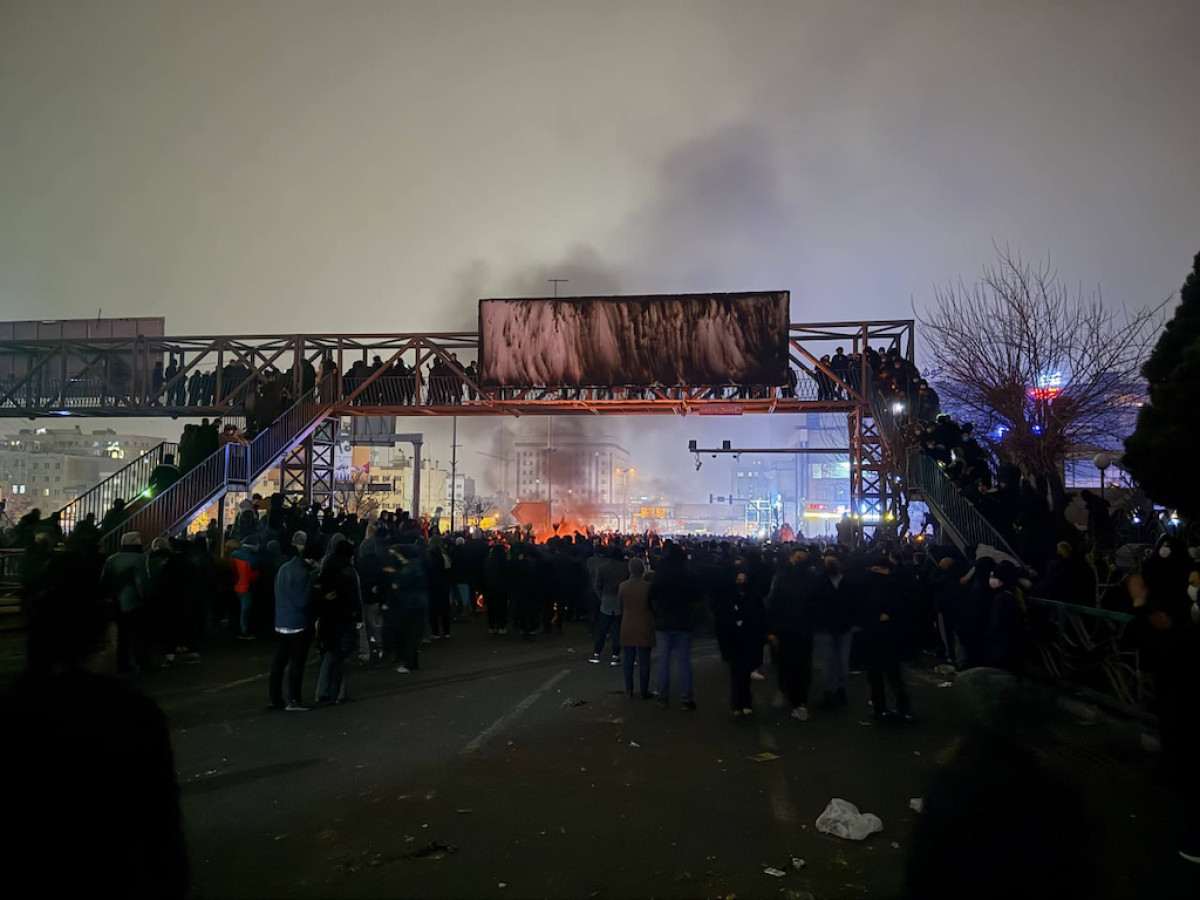 Protestas contra el régimen en Irán.