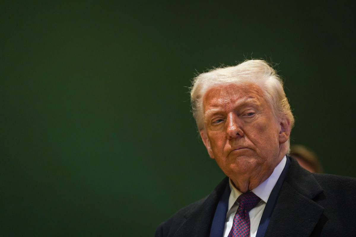 U.S. President Donald Trump after his meeting with Ukrainian President Volodymyr Zelensky at Davos.