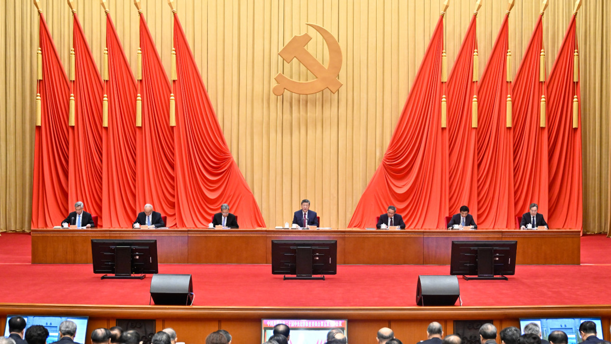 CCP General Secretary and Chinese President Xi Jinping at a Party plenary session.