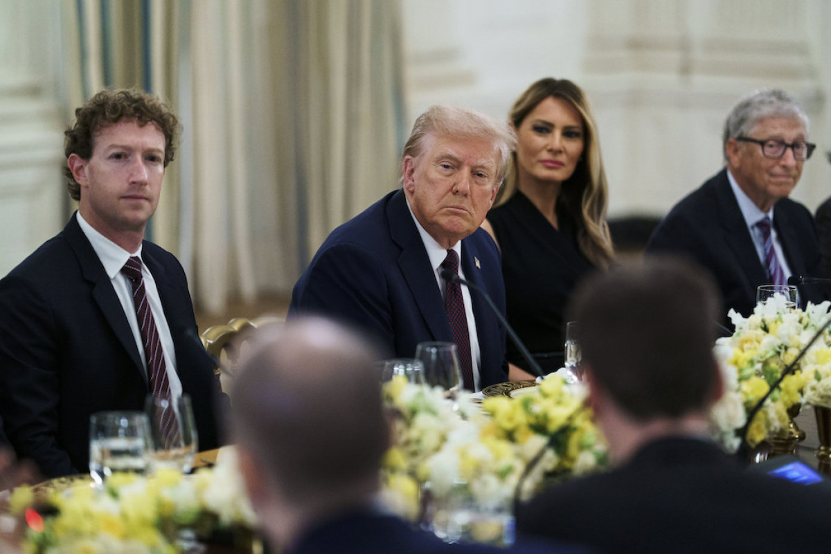 Trump hosts a White House dinner for executives of big tech companies.