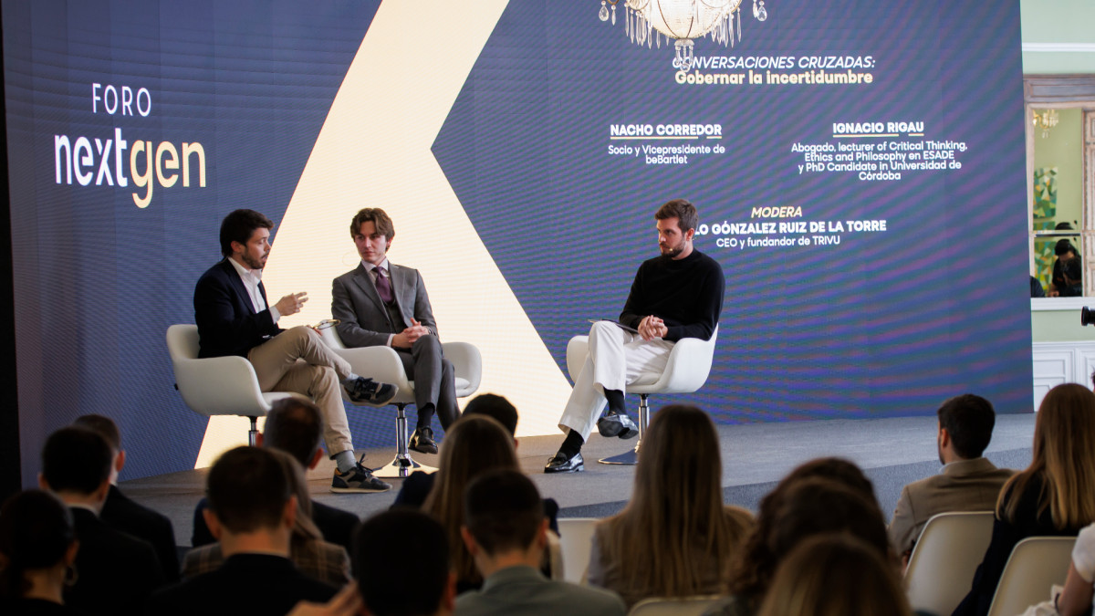 Ignacio Rigau junto a Nacho Corredor inaugurando el Foro Next Gen.