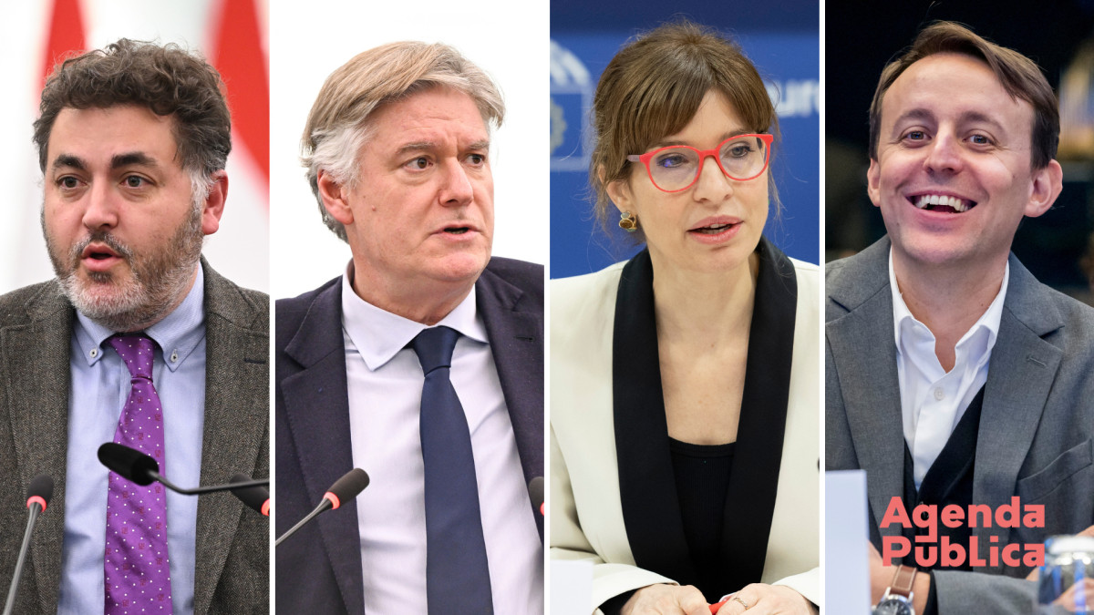 Jonás Fernández, Antonio López-Istúriz, Hana Jalloul, and Javi López, MEPs and members of the 'Agenda Pública EU' section.
