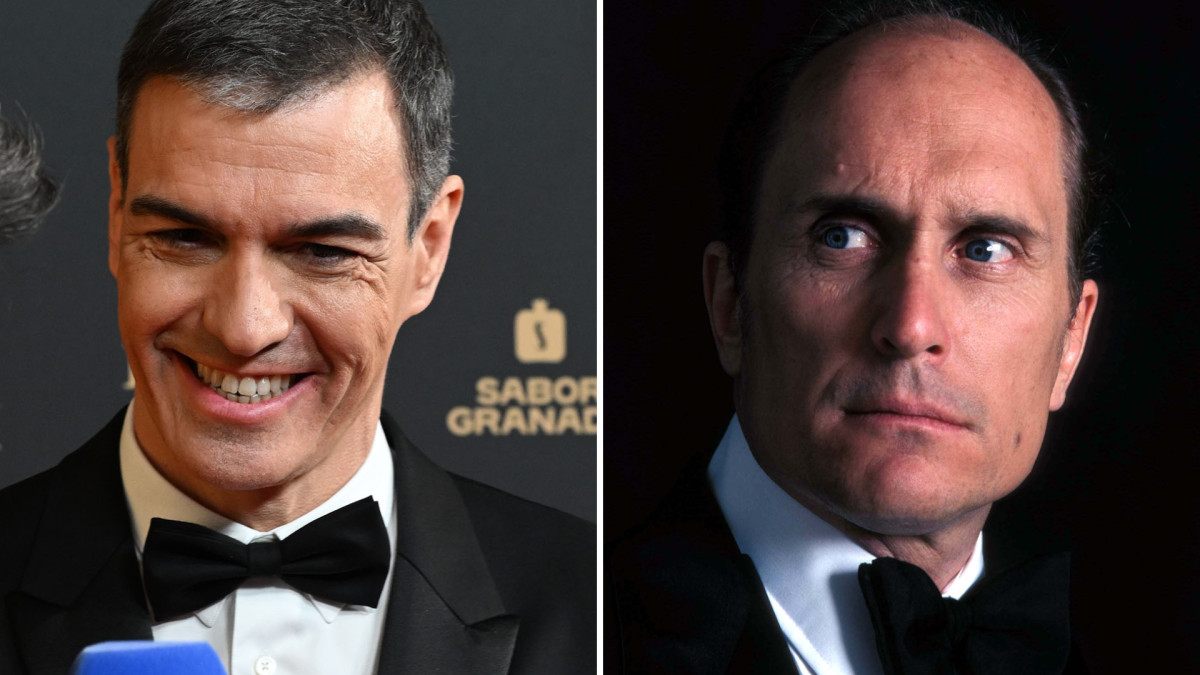 El presidente del Gobierno, Pedro Sánchez (izquierda) y el actor recientemente fallecido Robert Duvall, quien interpretó a Tom Hagen.