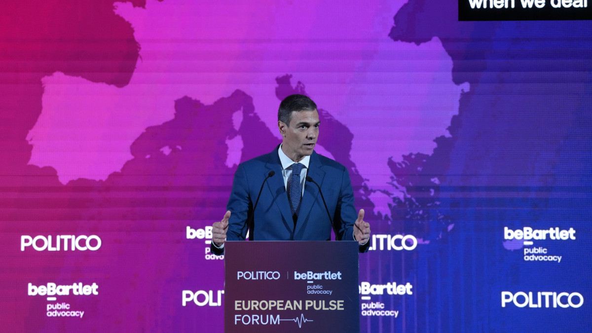 El presidente del Gobierno, Pedro Sánchez, en el 'European Pulse Forum 2026'.