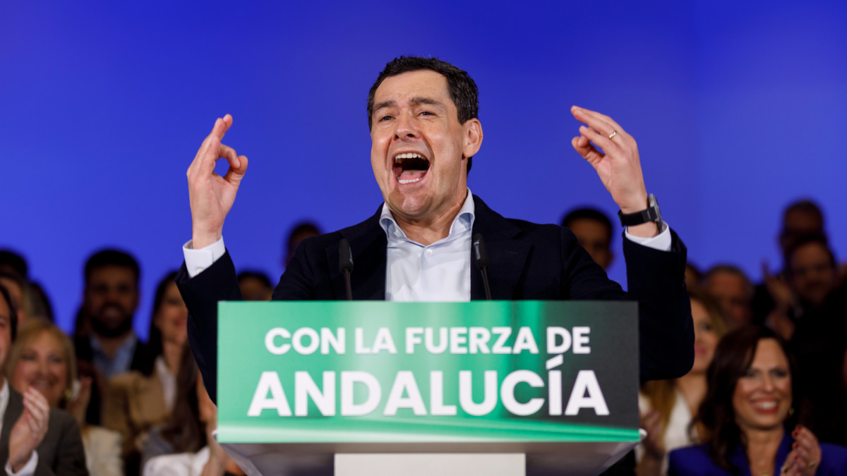 El presidente de la Junta de Andalucía, Juan Manuel Moreno Bonilla.