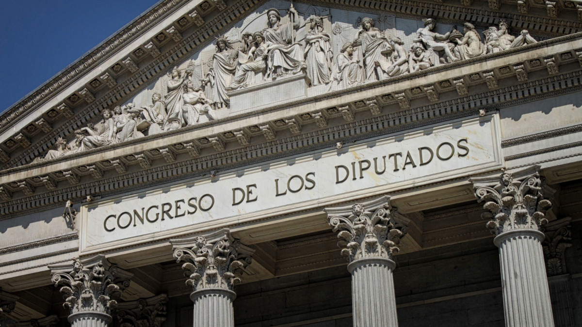 Exterior del Congreso de los Diputados (Madrid).