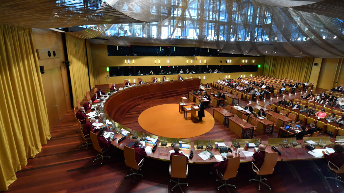 La Gran Sala del Tribunal de Justicia de la UE.