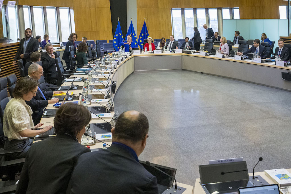 Meeting of the College of Commissioners at the European Commission headquarters in Brussels.