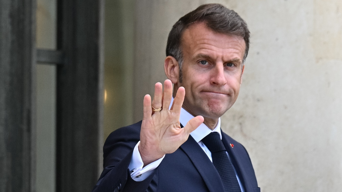 French President Emmanuel Macron at the Elysée Palace.