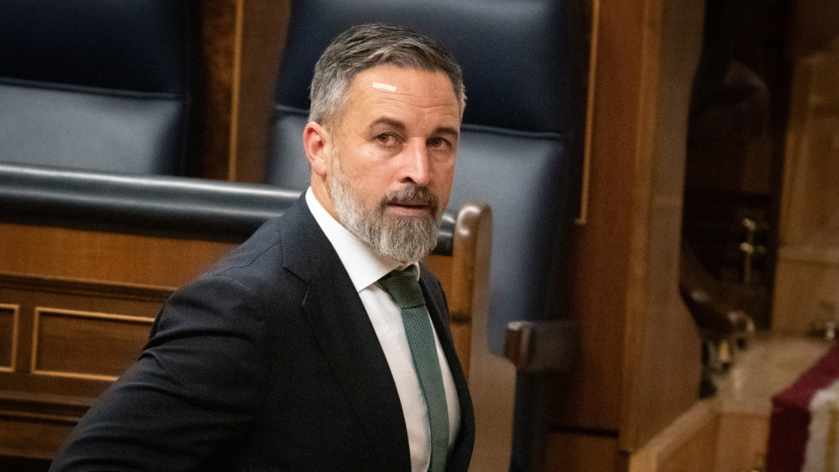 Santiago Abascal, líder de Vox, en el Congreso de los Diputados.