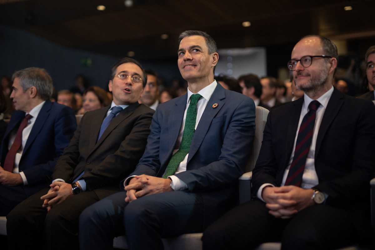 Pedro Sánchez, President of the Government, opens the second day of the IX Conference of Ambassadors. | Alejandro Martínez Vélez / Europa Press