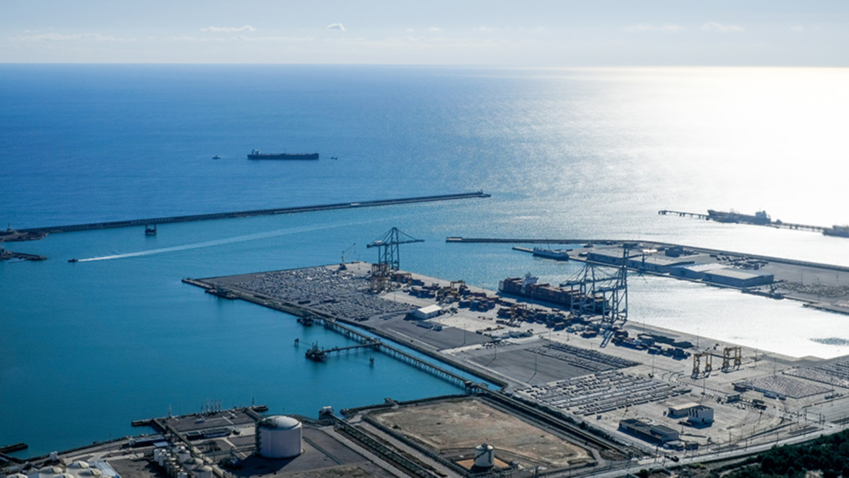 El muelle de Andalucía desde una vista aérea.