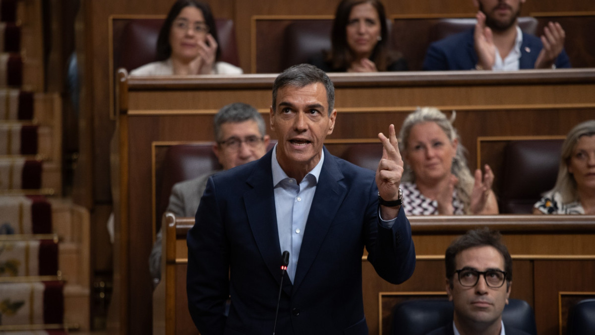 Pedro Sánchez en el Congreso de los Diputados.